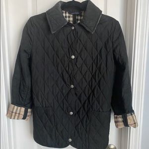 Burberry Women’s Black Quilted Coat Size Medium